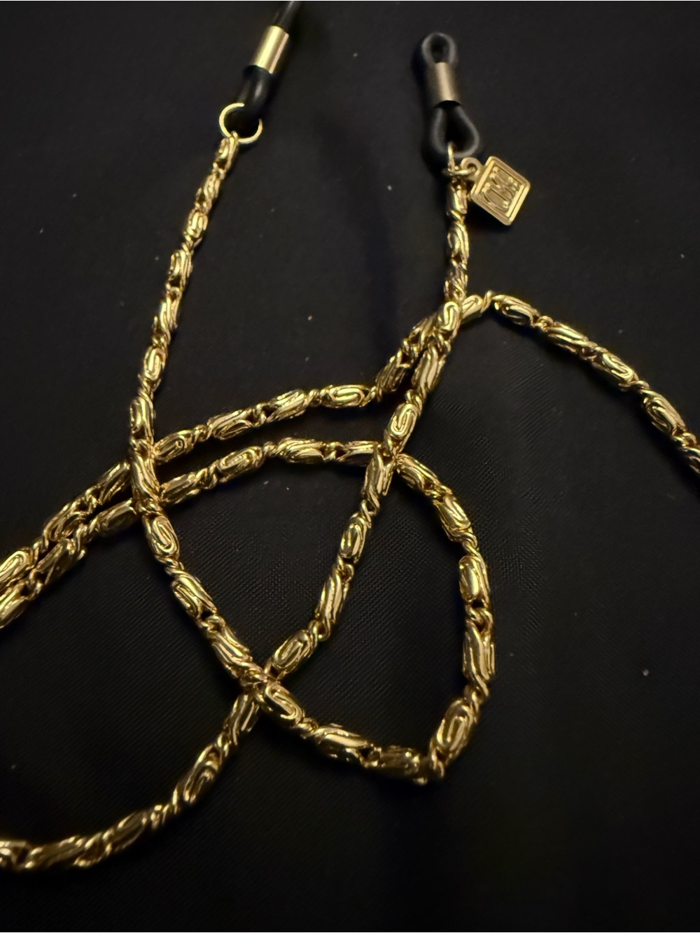 Vintage Corinne McCormack Gold Rope Eyewear Chain - Picture 5 of 8